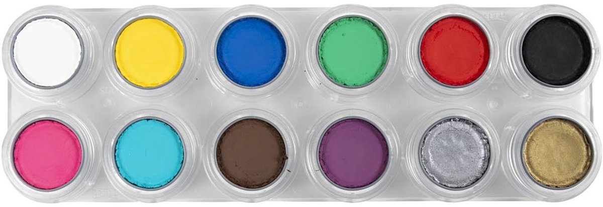 Grimas Water Make-Up - Schmink palet met 12 kleuren - Waterbasis — afbeelding 3
