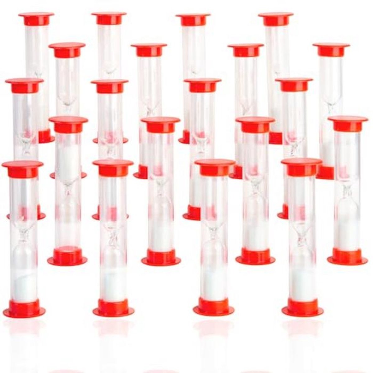 Zandloper Mini 1 Minuut - Set van 20 Educatieve Timer voor Kinderen - Perfect voor Tijdmanagement en Leesoefeningen