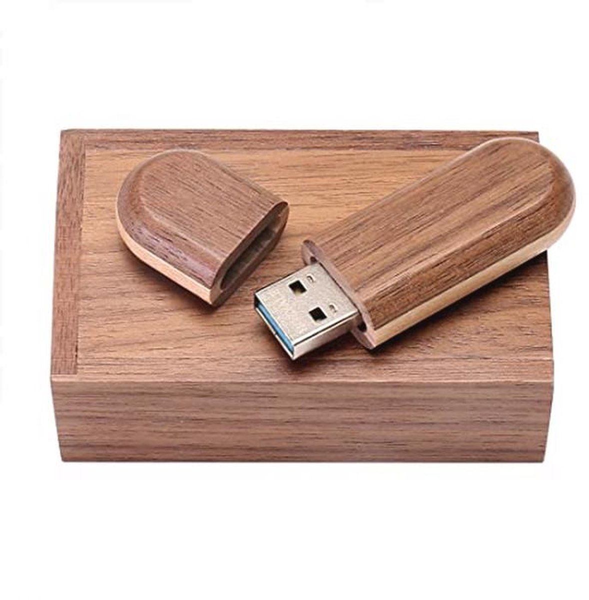 USB-stick met houten afwerking - 32 GB, USB 3.0, snelle gegevensopslag