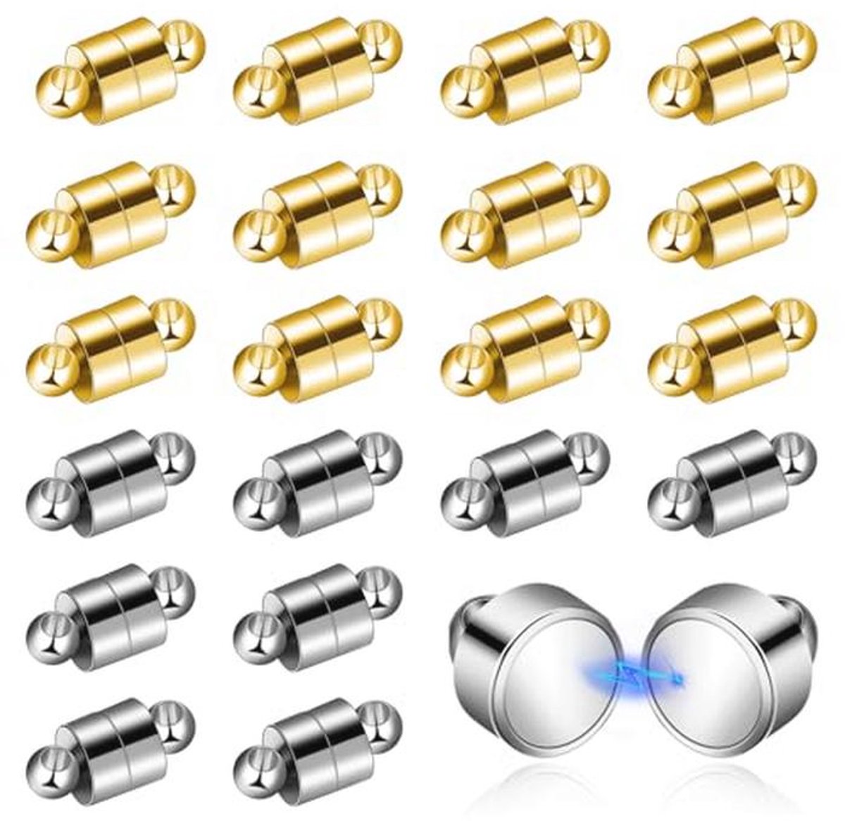 Magnetische Halskettingsluiting en Armbandsluitingen - 24 Stuks Sieraden Connectoren voor Veiligheid en Gebruiksgemak