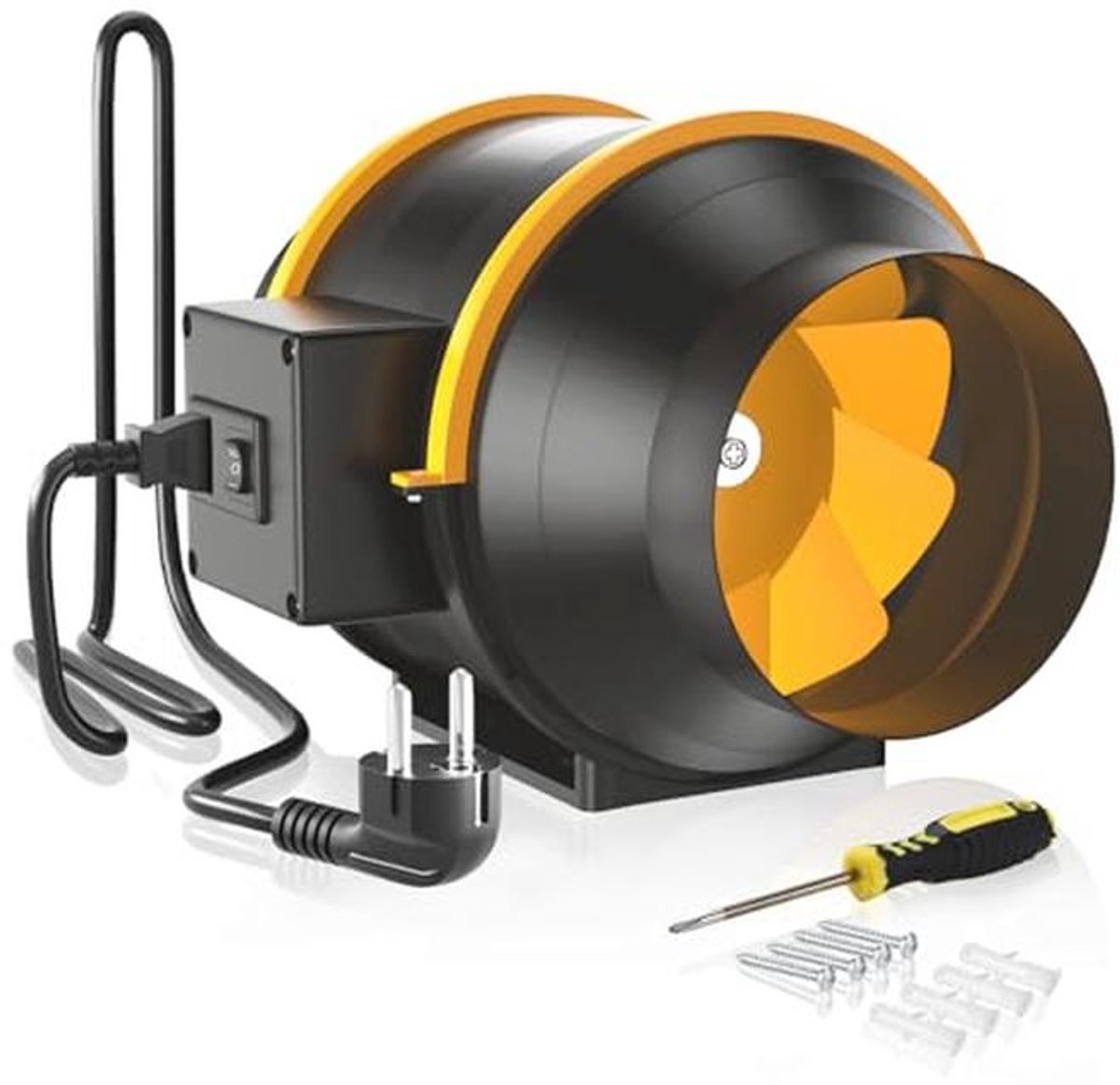 Rookafzuiging Buisventilator 125 mm - Stil Inline Ventilator voor Badkamer, Kantoor en Gro