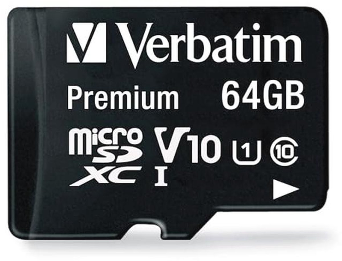 64 GB microSD geheugenkaart met Adapter - Klasse 10, Leessnelheid tot 90 MB/s