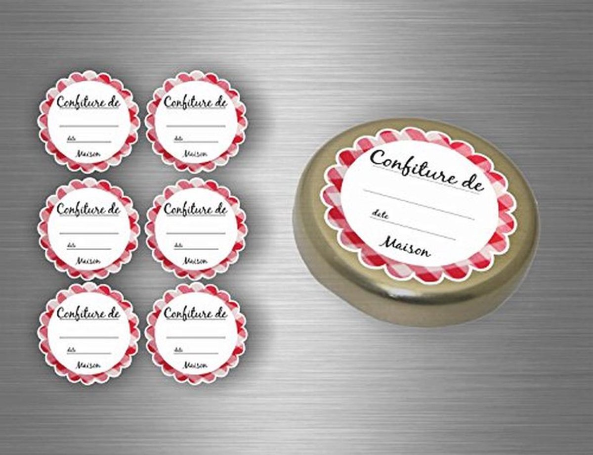Zelfklevende etiketten voor confituren - 96 stuks