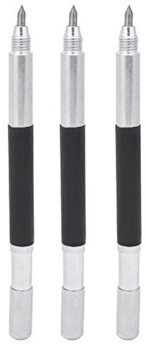 3 Stuks Dubbele Kop Graveren Pen - Tungsten Carbide Tip Etser Gereedschap voor Glas, Metaal, Hout, Keramiek en Steen