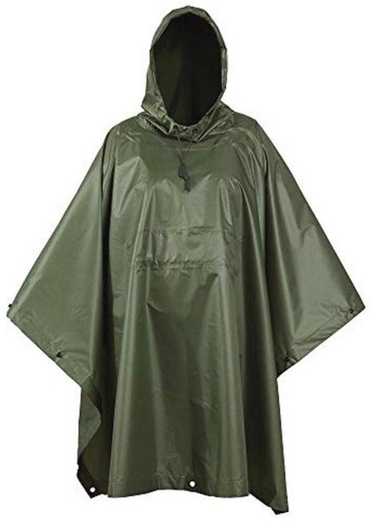 USGI Industries Militaire Stijl Poncho Multi Gebruik Rip Stop Camouflage Regen Poncho, Marpat, One Size