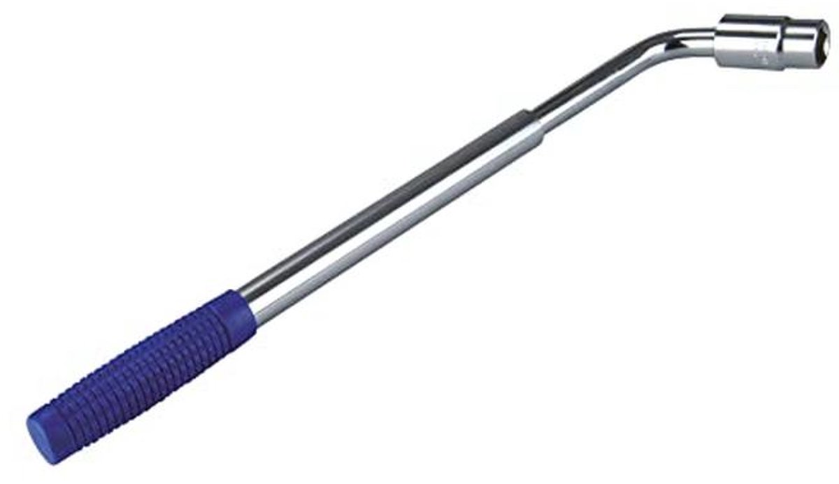 Telescopische Wielmoersleutel met Antislip Handgreep - Uittrekbaar tot 53 cm, Inclusief 17 mm & 19 mm Wisseldopsleutel