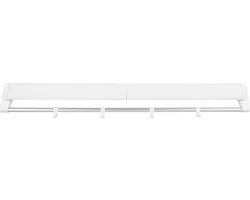 Wanddroogrek Intrekbaar 84 cm - Opvouwbaar Wasrek - Aluminium Droogstang - Ruimtebesparend Design - Wit