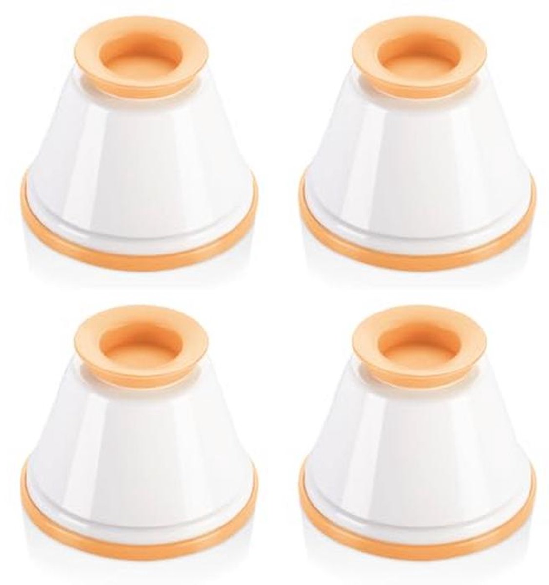 Set van 4 BPA-vrije Panna-Cotta vormpjes met deksel