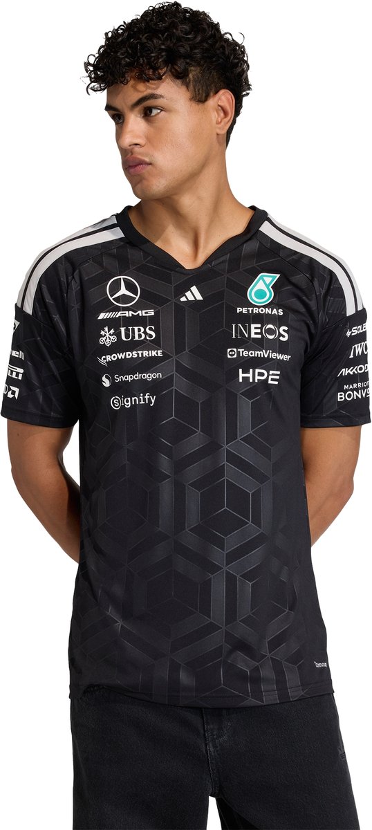Adidas Performance Mercedes Amg Petronas Formula 1 Team Coureursshirt Heren Zwart
