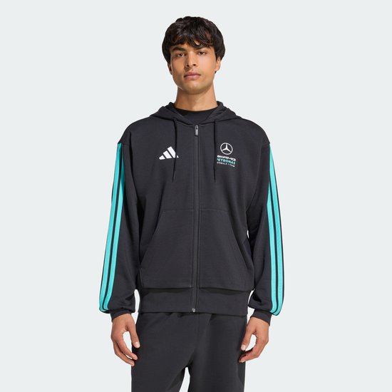 Adidas Performance Mercedes - Amg Petronas Formula 1 Team Dna Hoodie Met Lange Ritssluiting - Heren - Zwart van Merkloos — afbeelding 4