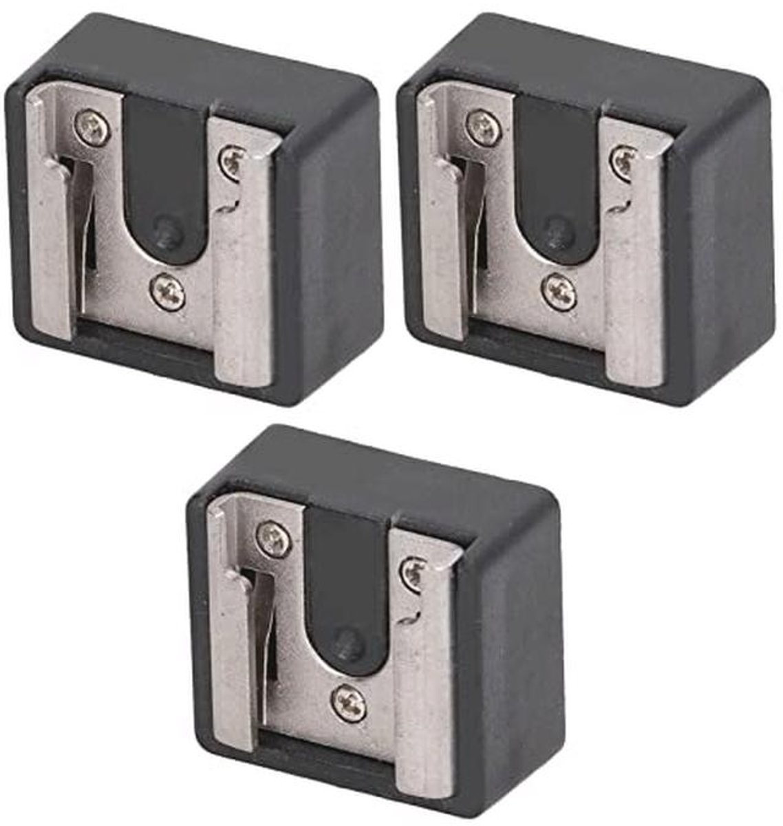 3 Stuks Flitsschoen Adapter met 1/4 Inch Schroefdraad voor Statief en Monopod