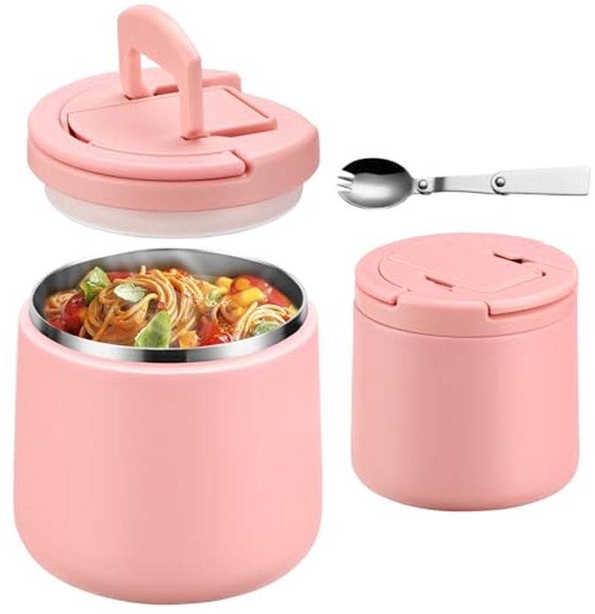 Thermocontainer voor eten 600 ml - Roze