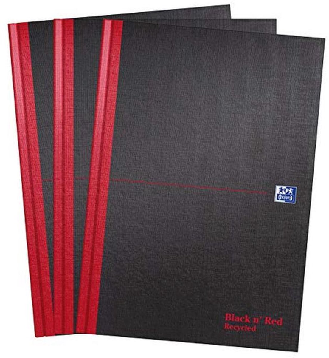 Recycled A4 Notitieboek Hardback Casebound - 192 Pagina's, Pack van 3