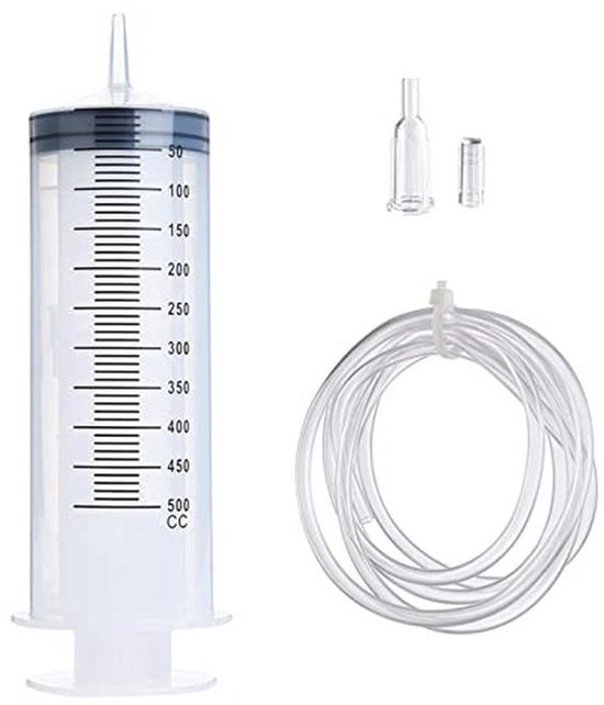 PZJOALN 550 ml oliezuigpomp, spuit met slang, oliezuigpomp