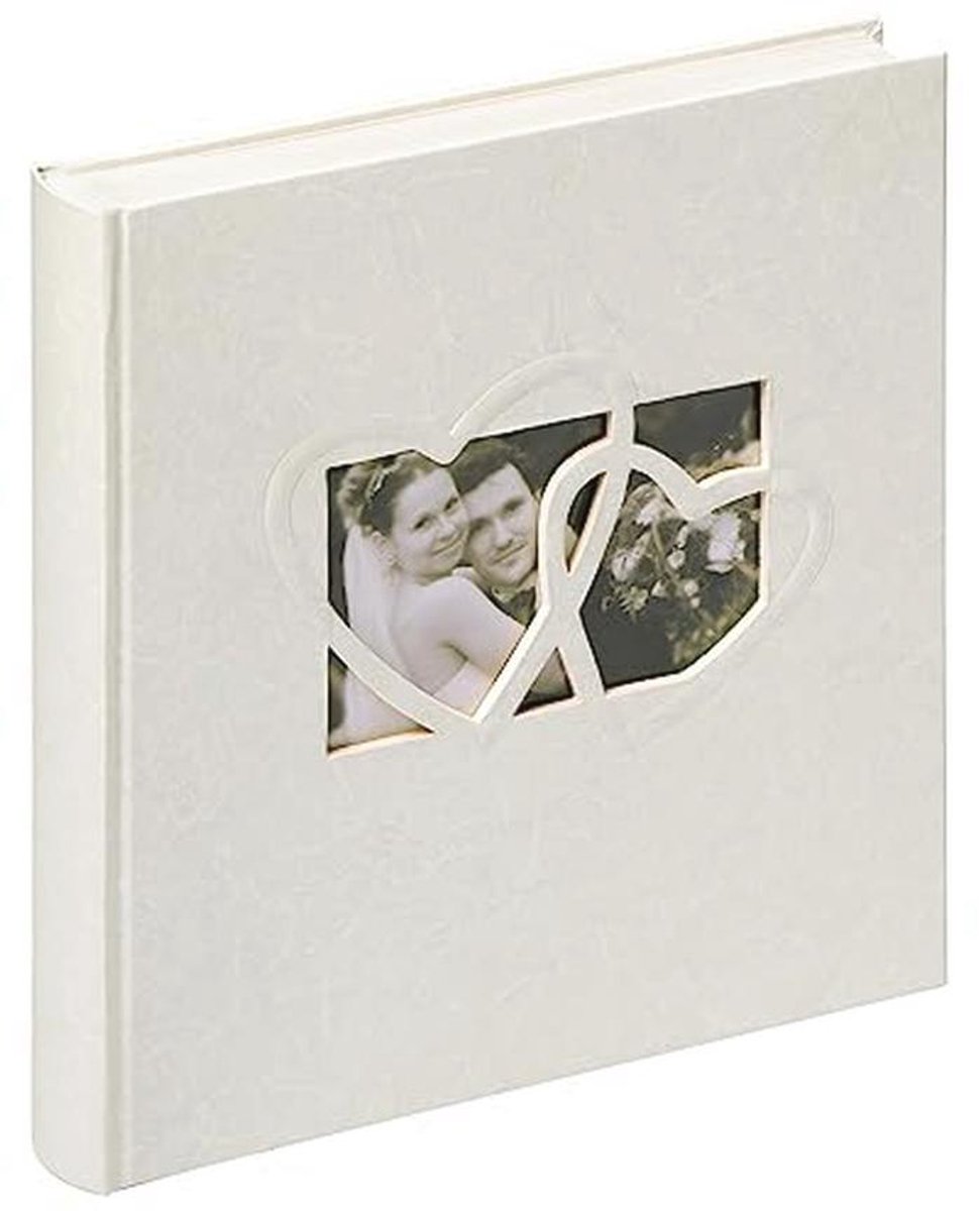 Fotoalbum Wit 28 x 30.5 cm Linnen Kaft met Snit, Trouwalbum Sweet Heart