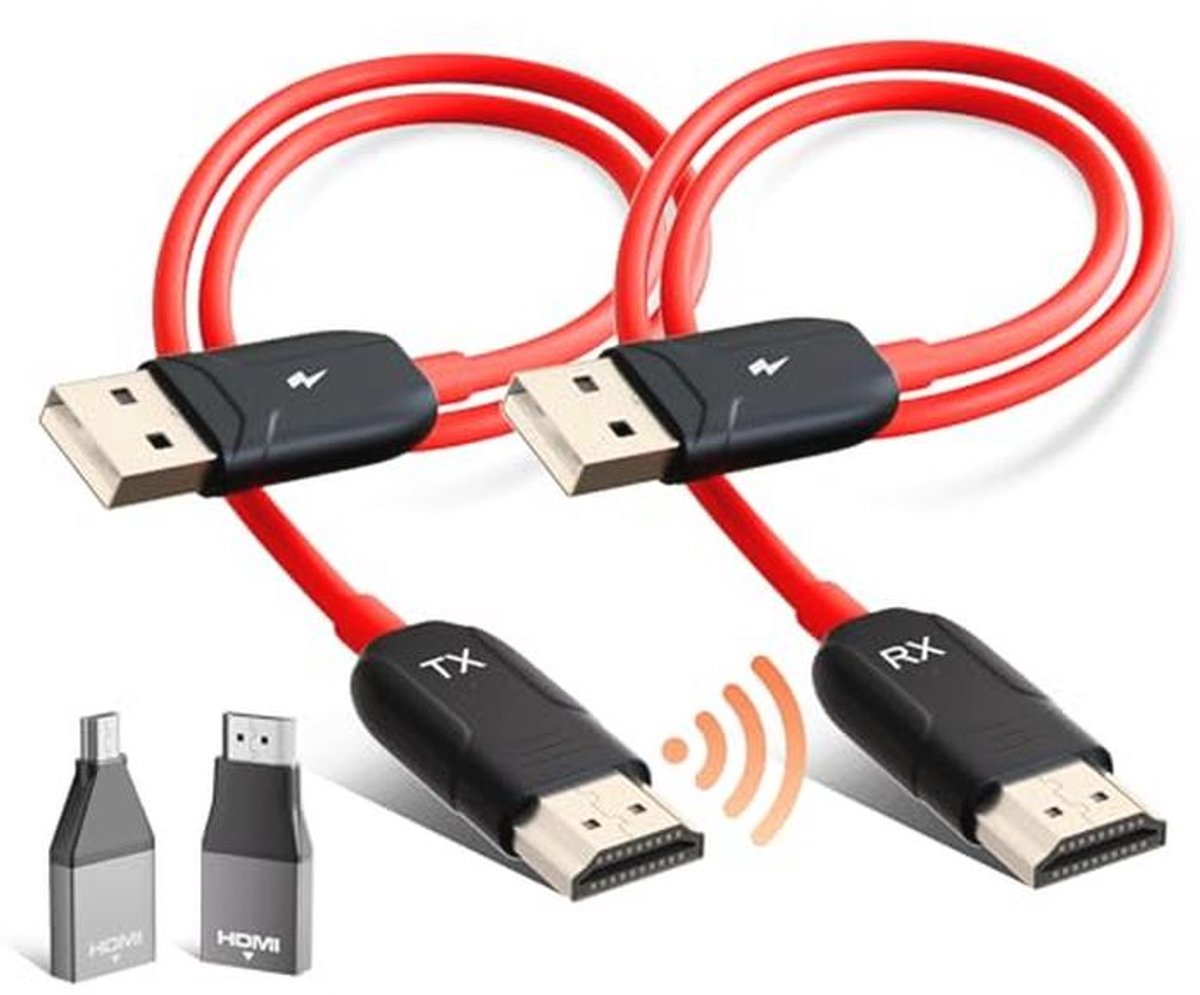 Draadloze HDMI-zender en ontvanger - 1080p HD Streaming voor Laptop, PC naar TV of Projector