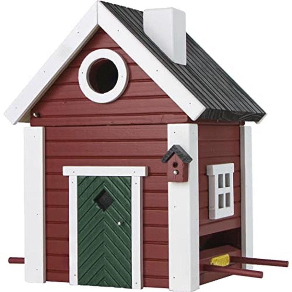 Gecombineerd Vogelhuis en Voederhuis van Hout voor Kleine Vogels - Perfect voor Tuin en Balkon