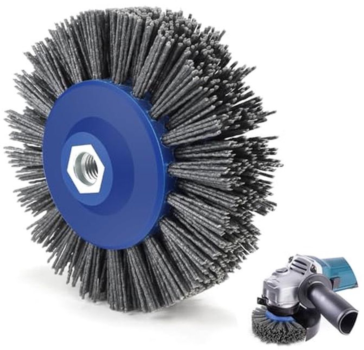 Ronde nylon borstel voor haakse slijper - 140 mm