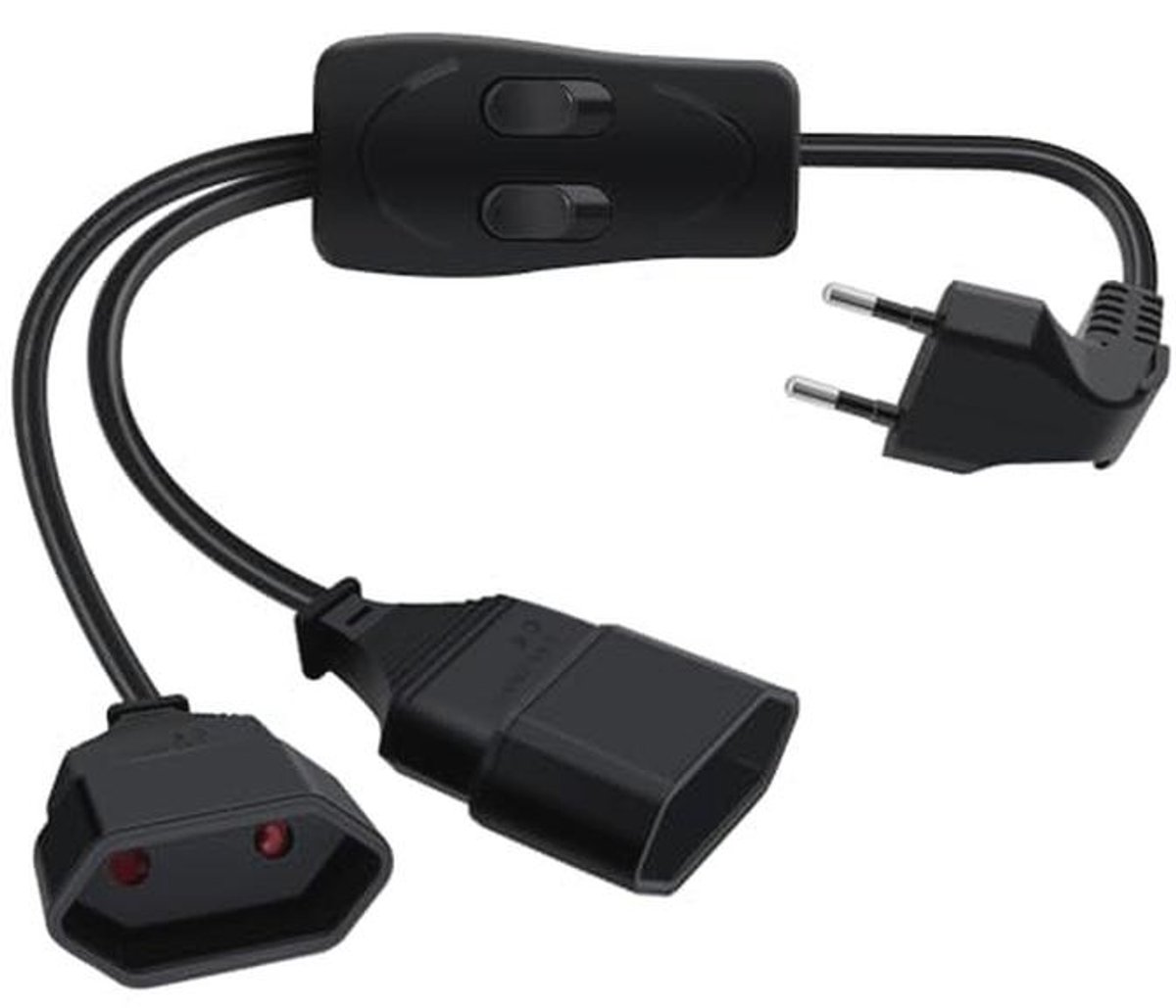 Verlengkabel Dubbel Eurostopcontact met Schakelaar 2,5 A 250 V 1.5m