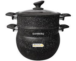 Couscoussier/stomer/kookpan 3-in-1 - Ø 24 cm - 8 liter - Aluminium - Geschikt voor alle…
