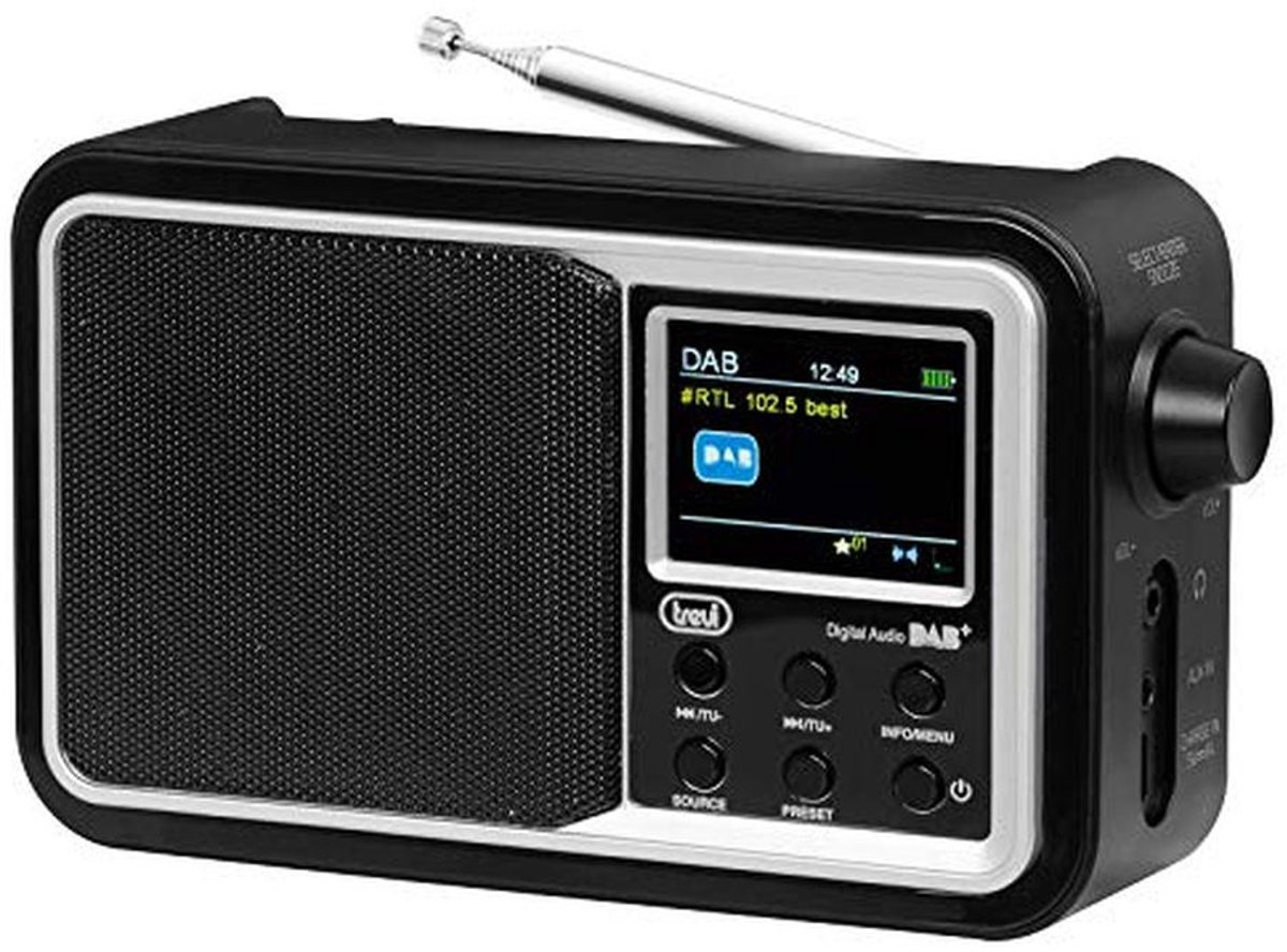 Draagbare radio met DAB/DAB+/FM-ontvanger, Bluetooth en kleurendisplay