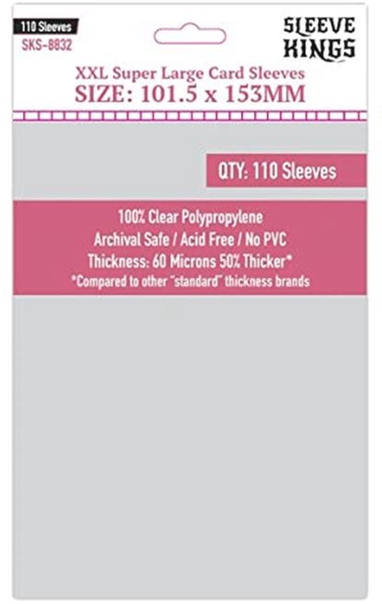 Super Large Kaarthoezen Mouwen - XXL (101,5 mm x 153 mm) | 110 Stuks | Polypropyleen (PP)