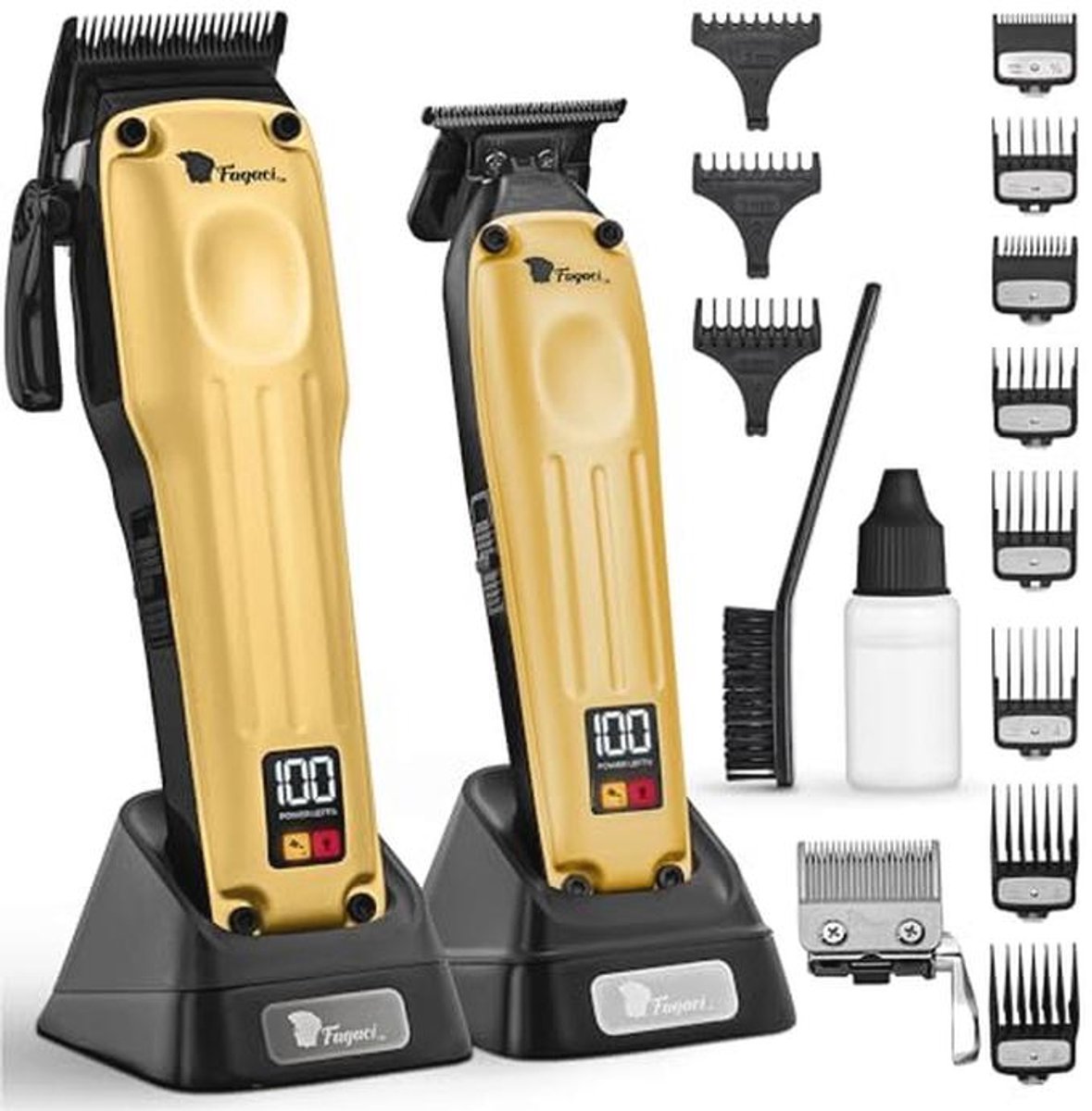 Professionele Haarclipper voor Mannen met Hoge Precisie, Borstelloze Motor en Draadloze Haar Knipset
