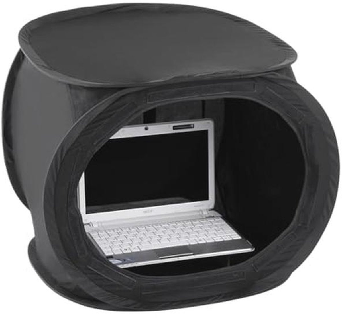 Pop-Up Laptoptent 50 x 50 x 50 cm voor betere kleur- en beeldcontrole, lichtgewicht en compact voor outdoor fotografie
