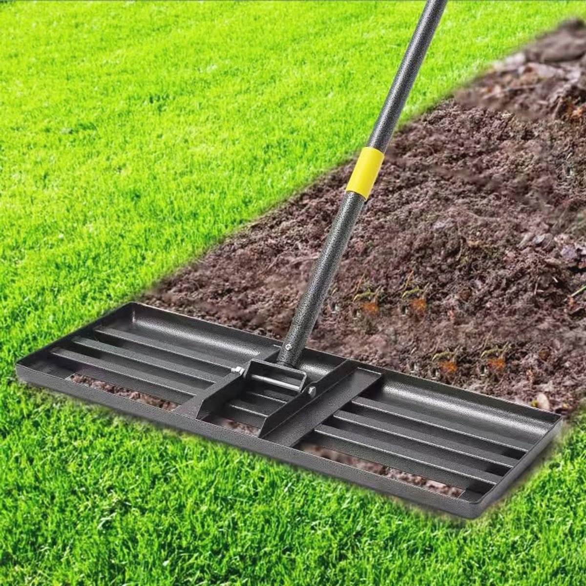Gazon Nivelleer Hark met Verstelbaar Handvat voor Tuin en Golfbaan