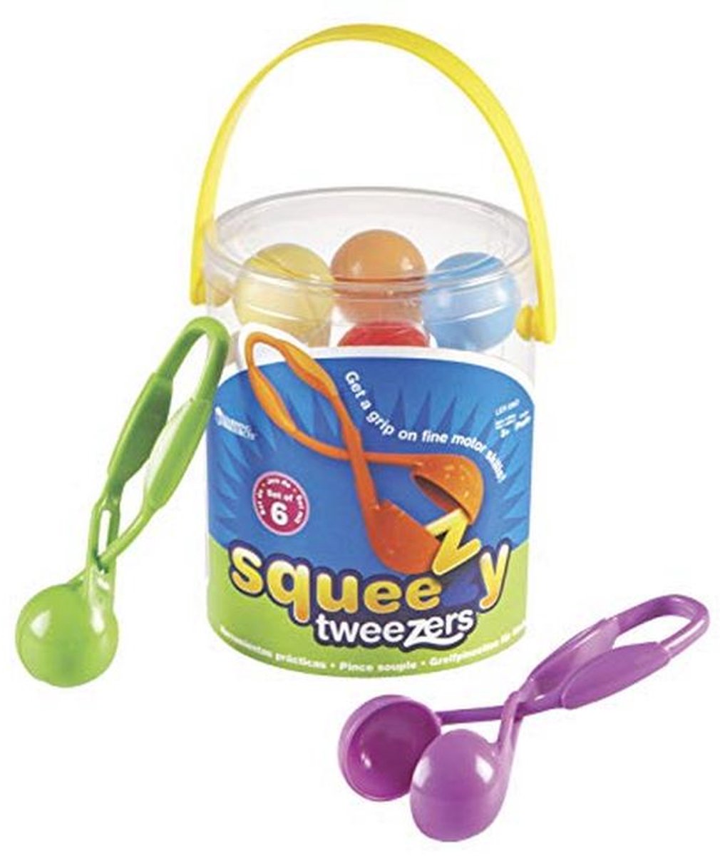 Fijne Motoriek Squeezy Pincetten Set - 6 Stuks