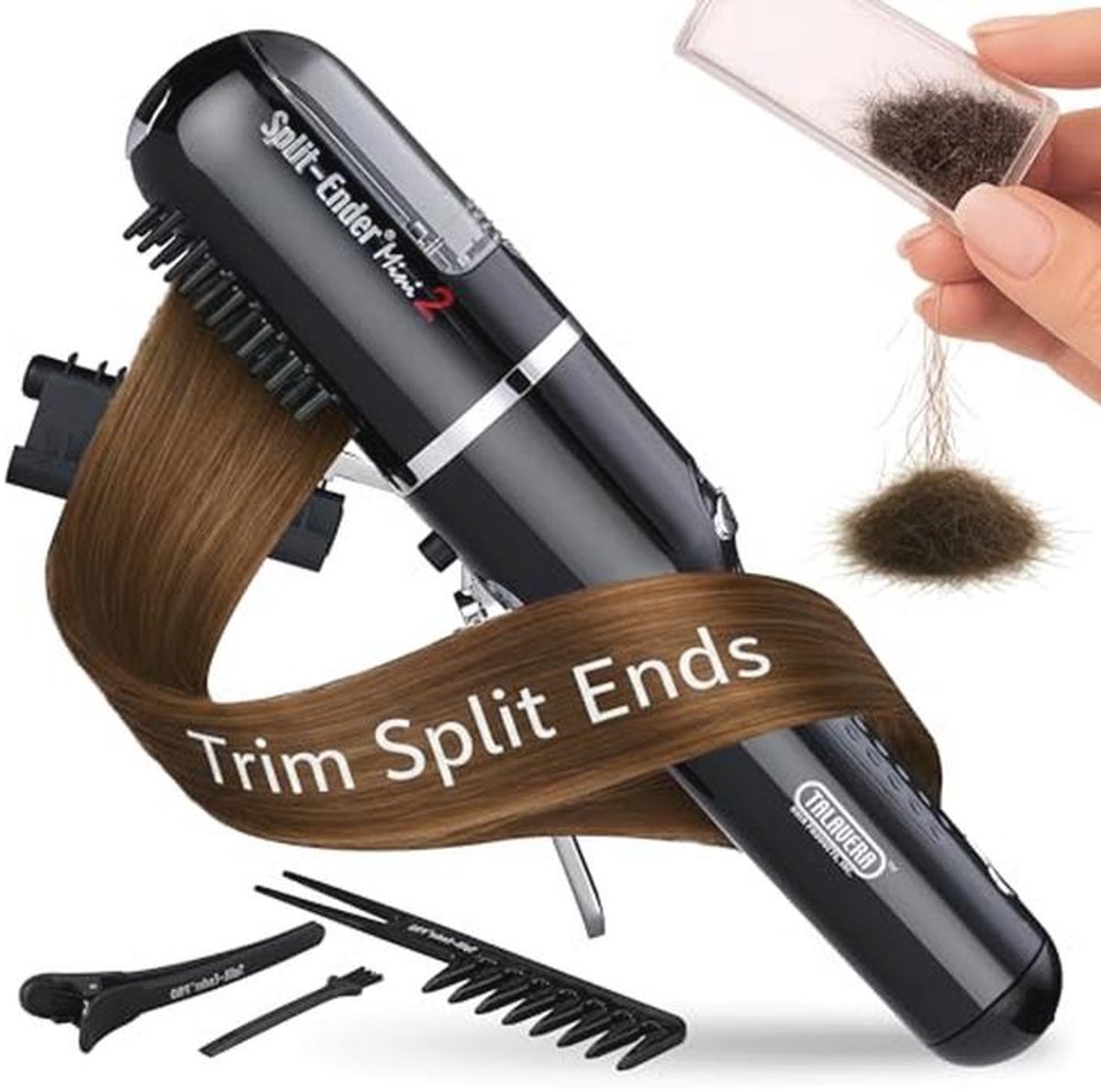 Draadloze tondeuse voor gespleten haarpunten - Oplossing voor droog en beschadigd haar - Compact en oplaadbaar stylinggereedschap