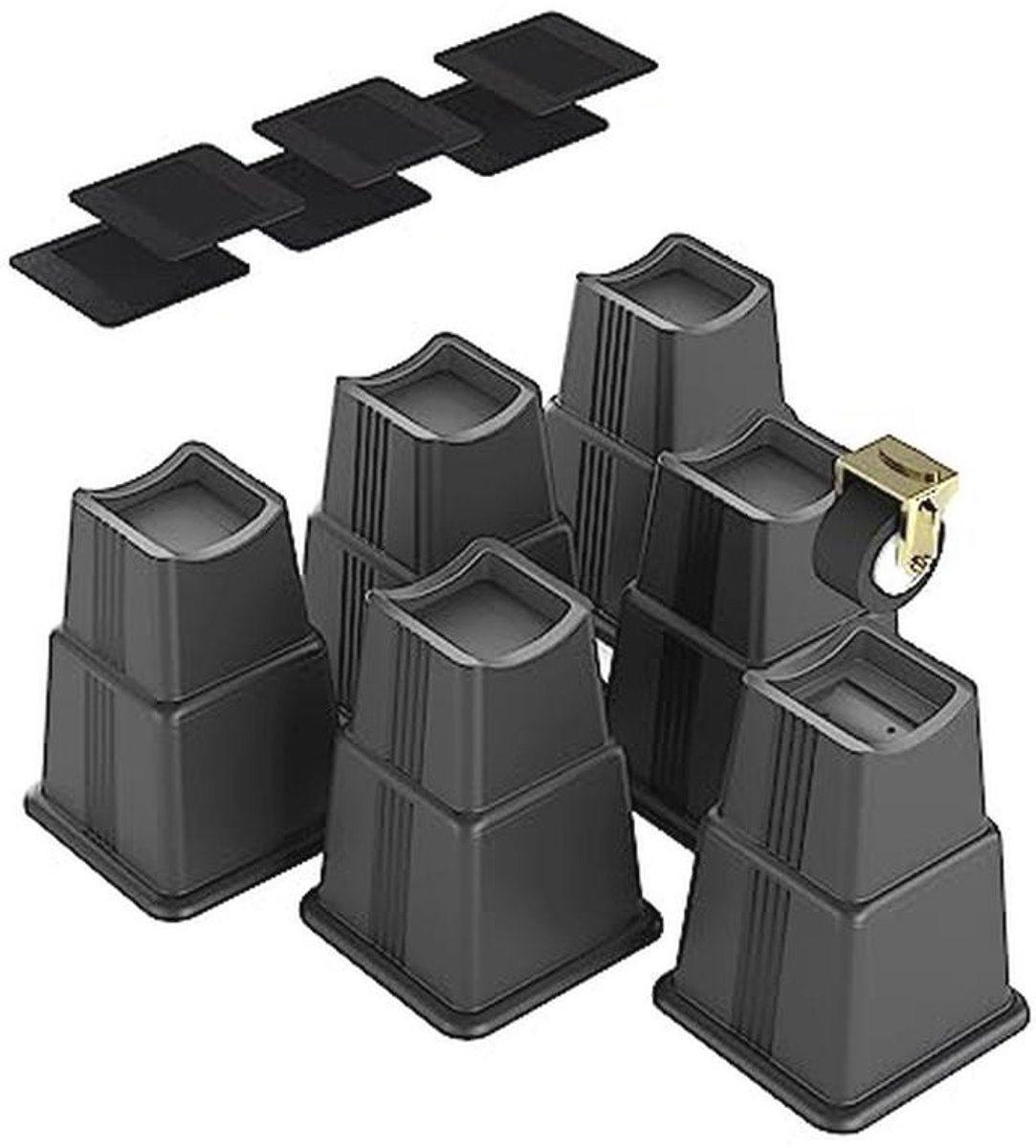 Verstelbare Bedverhogers - 12 Pack voor Hoogteverhoging van Bed, Tafel of Bank - Ondersteunt tot 2500 Lbs