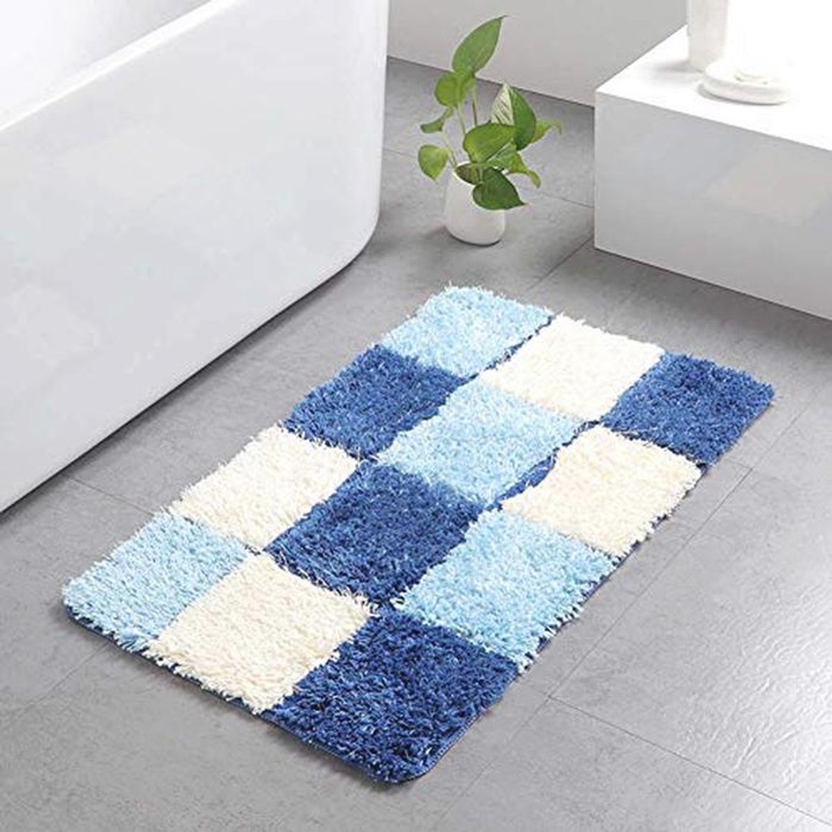 Moderne Zachte Microfiber Badmat Antislip voor Badkamer en Keuken 60 x 90 cm