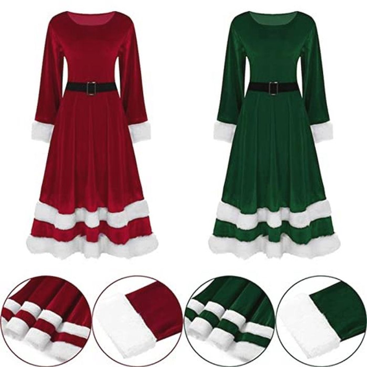 Chique halflange dames kerstjurk voor avond en cocktail, vintage en elegante winterjurk in grote maat