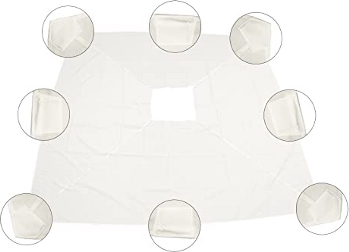 Koem Top vervangend dekzeil voor paviljoen Eden 3 x 3 m, wit van polyester, 180 g/m² met airvent