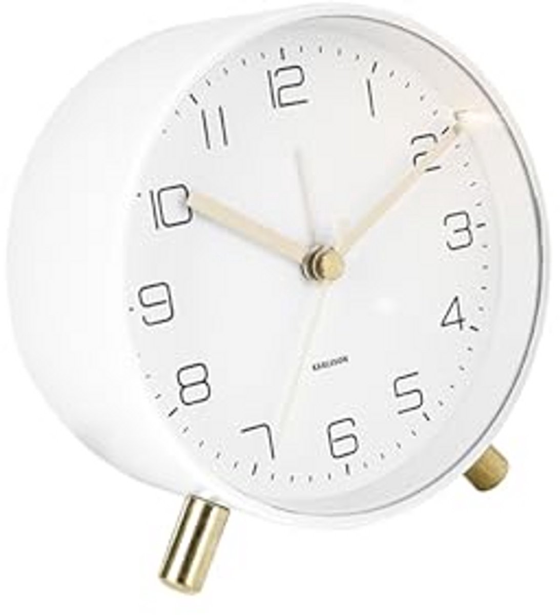 Moderne Wekker Rond - Ø11cm - Sleek Wit - Alarm Clock voor Slaapkamer