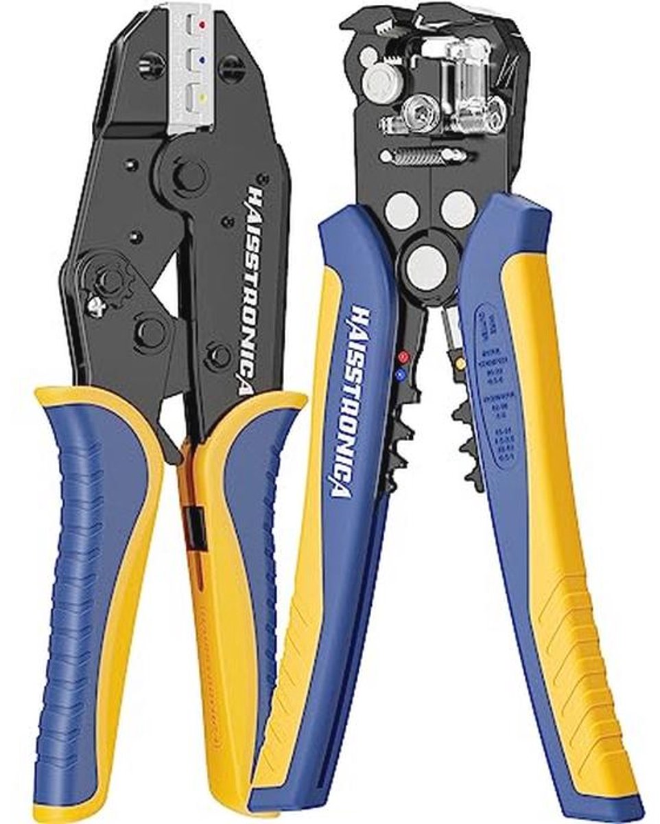 Automatische Draadstripper en Krimptang voor AWG 24-10 (0,25-6,0 mm²)