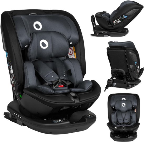 Mobiclinic® kids, Autostoel, 360°, I-size standaard, Isofix, Groep 0/1/2/3, Evolutive, Van 0-12 jaar, Lionfix pro, 5-puntsgordel, Veiligheidsbeensteun, Verstelbaar, In 3 posities verstelbaar
