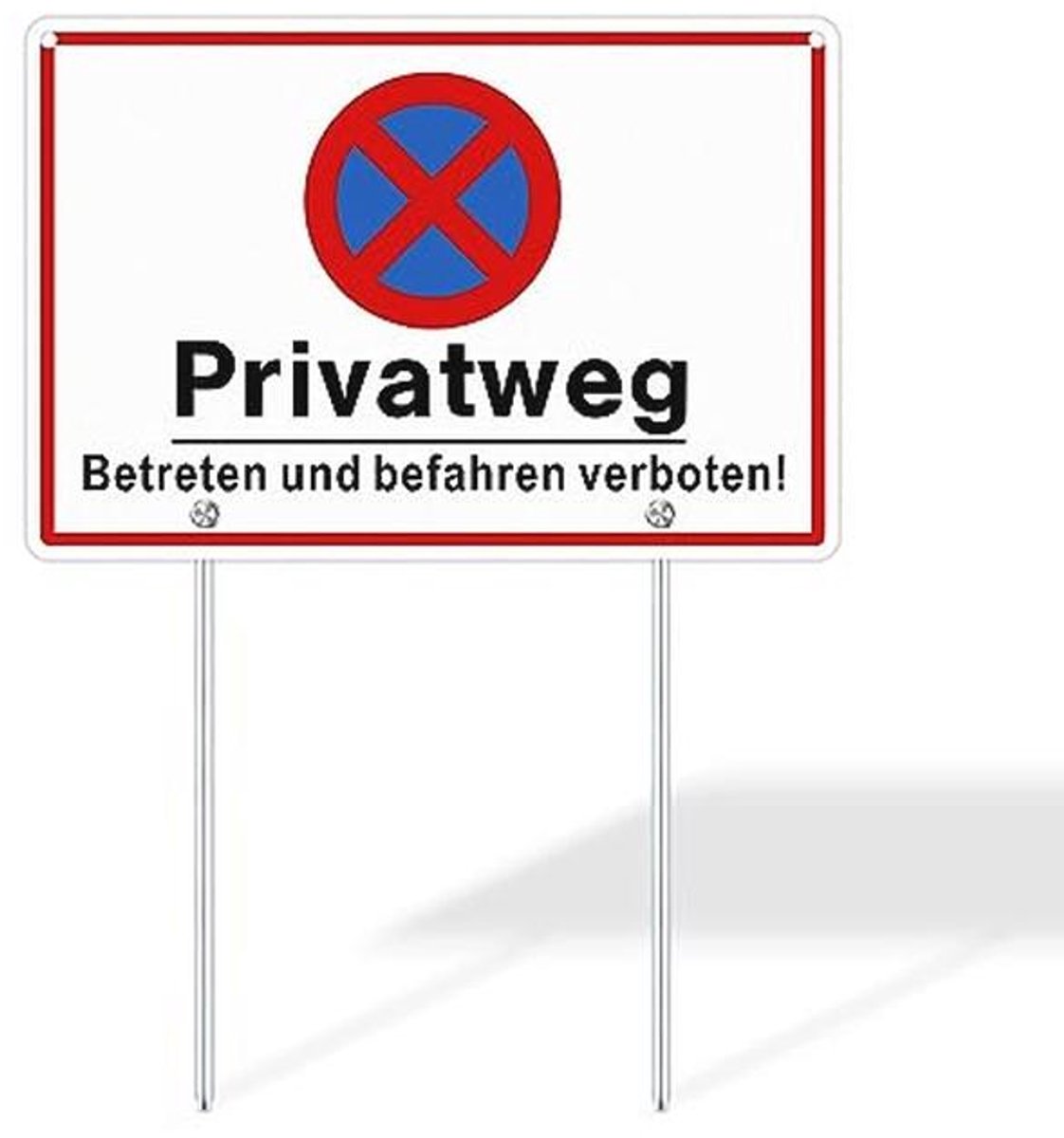 Privé Weg Verboden Toegang Bord 30 x 20 cm | Aluminium Metaal, Waterdicht, Duurzaam, Met Montagebevestiging