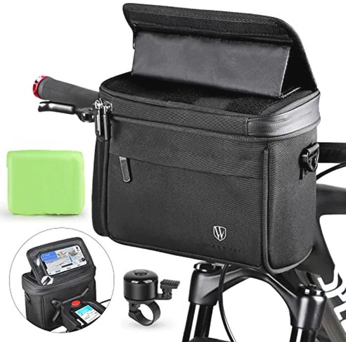 Fietstas met Telefoonhouder en Touchscreen, Waterdicht, Capaciteit 4,7 Liter