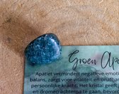 Groen apatiet trommelsteen, edelstenen - Perfect cadeau voor mannen en vrouwen- Inclusief uitleg - Spiritueel - Balans - Energie - Doelen- Communicatie - Burn-out 100% NATUURLIJK