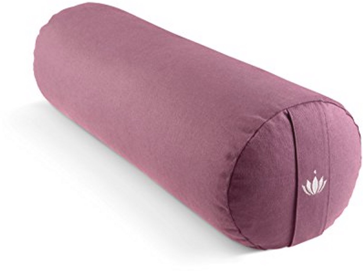 Yogarol Ø24 cm - Katoenen Yogabolster met Speltvulling voor Yin Yoga en Restorative Yoga - Wasbaar en Duurzaam