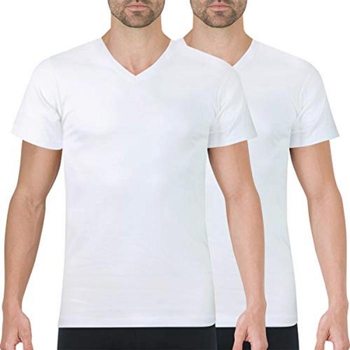 Duo Choc Mannen Onderhemd (2-Pack) - Wit - L