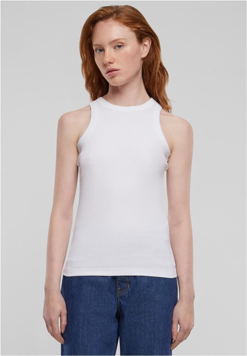 Urban Classics Racer Back Rib Mouwloze top 5XL Wit