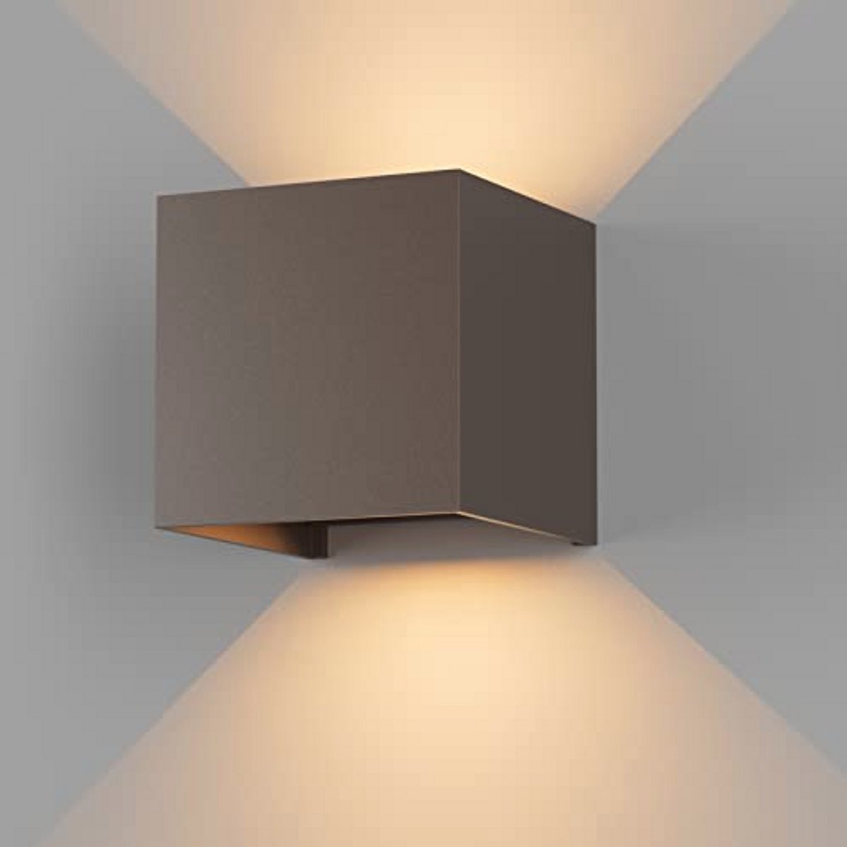 Led-wandlamp voor binnen en buiten, instelbare lichtstraal, warmwit 3000K, IP65 waterdicht