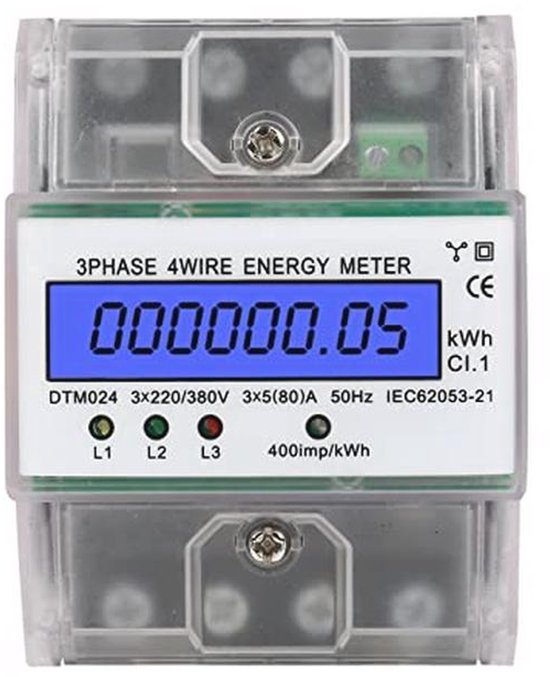 Digitale Eénfase Stroommeter 220V 10(40)A voor DIN Rail Montage | bol