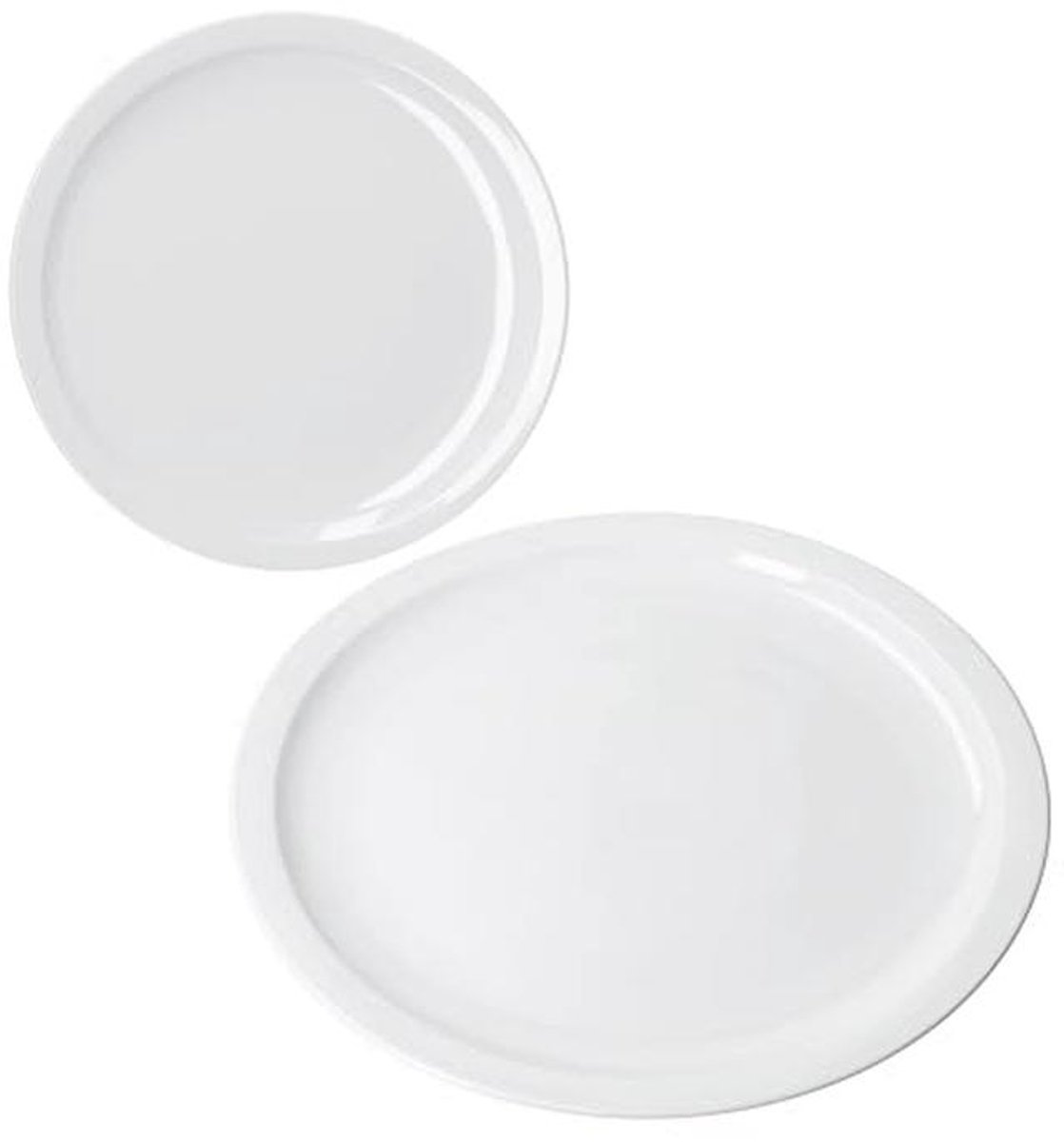 Set van 2 XL Pizzaborden van Porselein, Ø 30,5 cm – Ideaal voor Pizzas en Serveerplaten