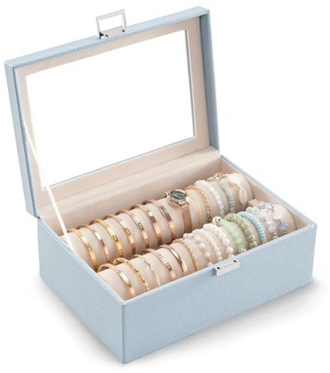 Organisatoren voor Armbanden en Horloges - Doorzichtige Sieraden Opbergkoffer voor Dames