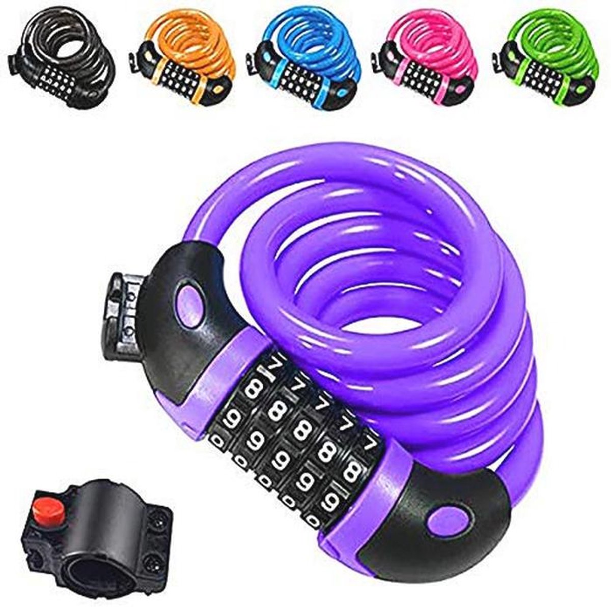 Fietsslot 120 cm 12 mm - Hoogwaardige Veiligheid met 5-Cijferige Code voor Fiets, Trike en Scooter