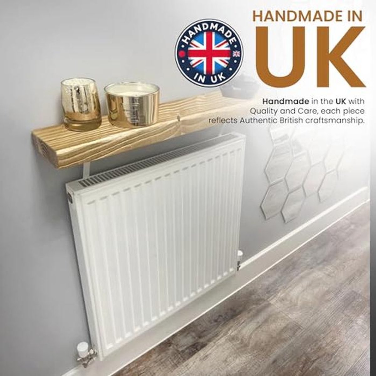 Rek Depot 600 x 150 x 18 mm Radiator Plank - Wit